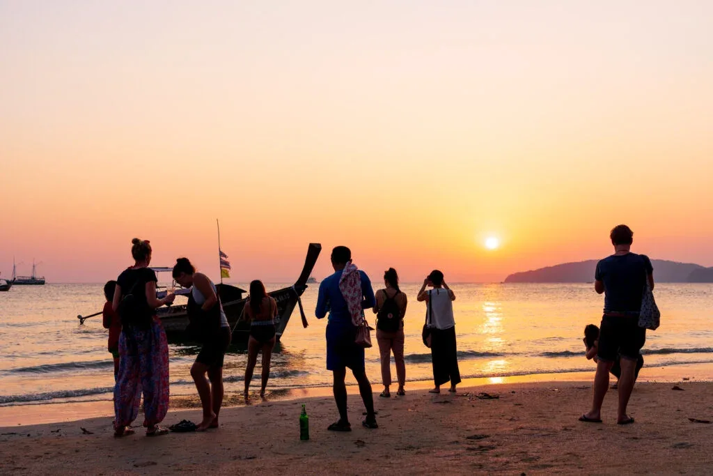 People Sunset in Ao Nang Krabi province